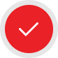 tick icon with red circle background