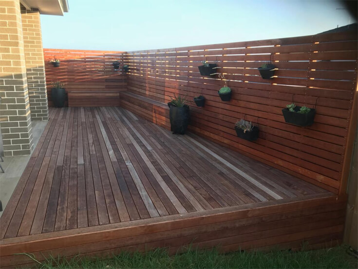 jarrah wooden deck