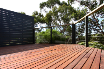 brown wood balcony deck